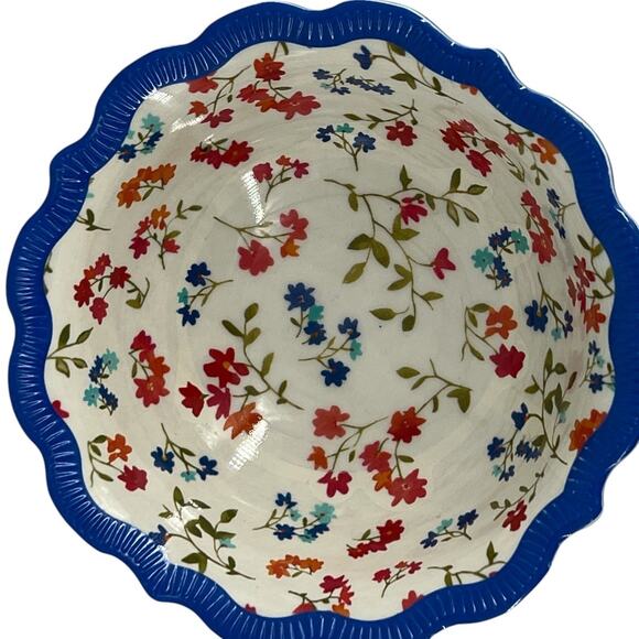 Pioneer Woman Ditsy Painterly Melamine Dip Snack Fruit Dessert Bowls 11oz Set 4 - Picture 10 of 15